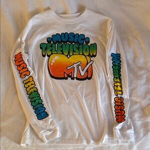 MTV Logo Tee in Classic Black and White